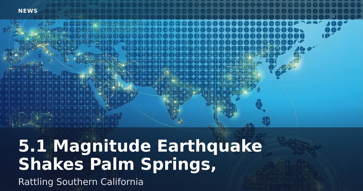 5.1 Magnitude Earthquake Shakes Palm Springs, Rattling Southern California