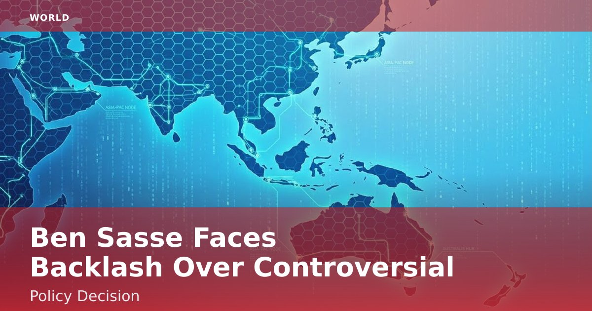 Ben Sasse Faces Backlash Over Controversial Policy Decision