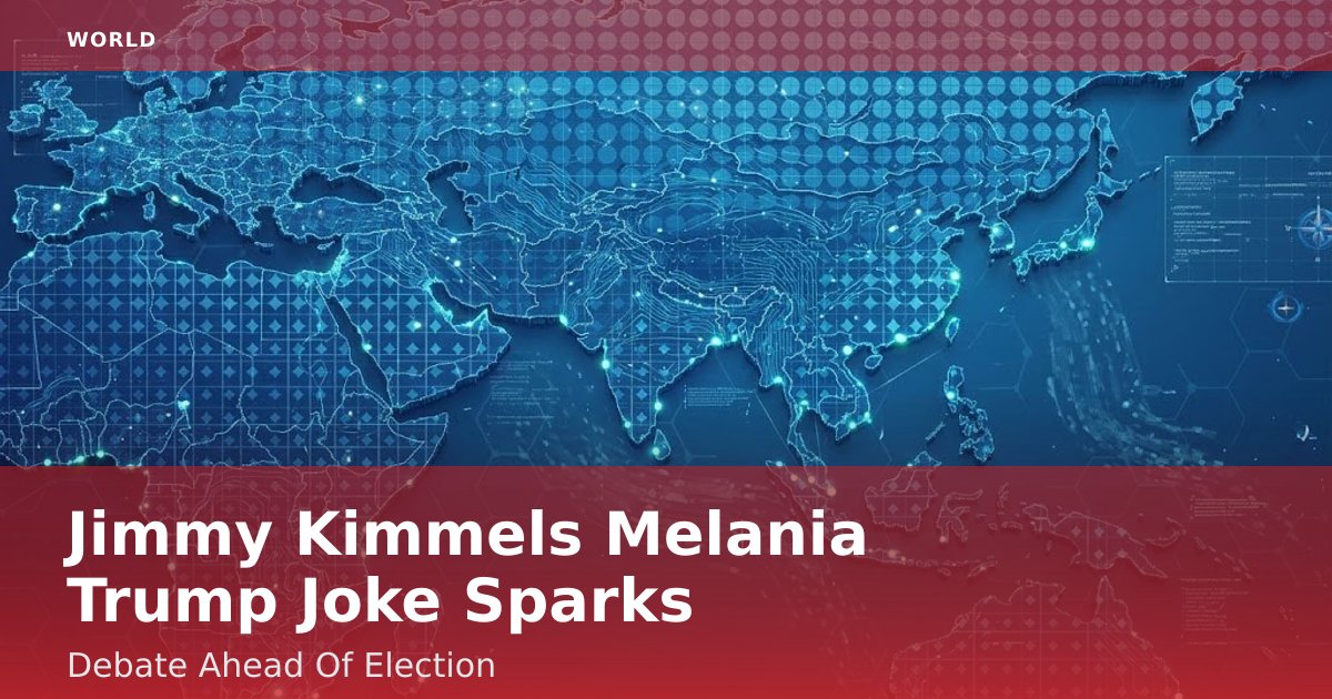 Jimmy Kimmel's Melania Trump Joke Sparks Debate Ahead Of Election