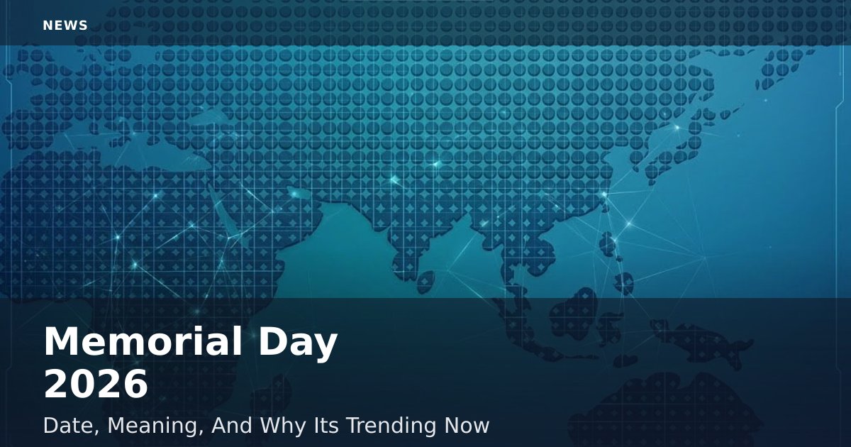 Memorial Day 2026: Date, Meaning, And Why It's Trending Now