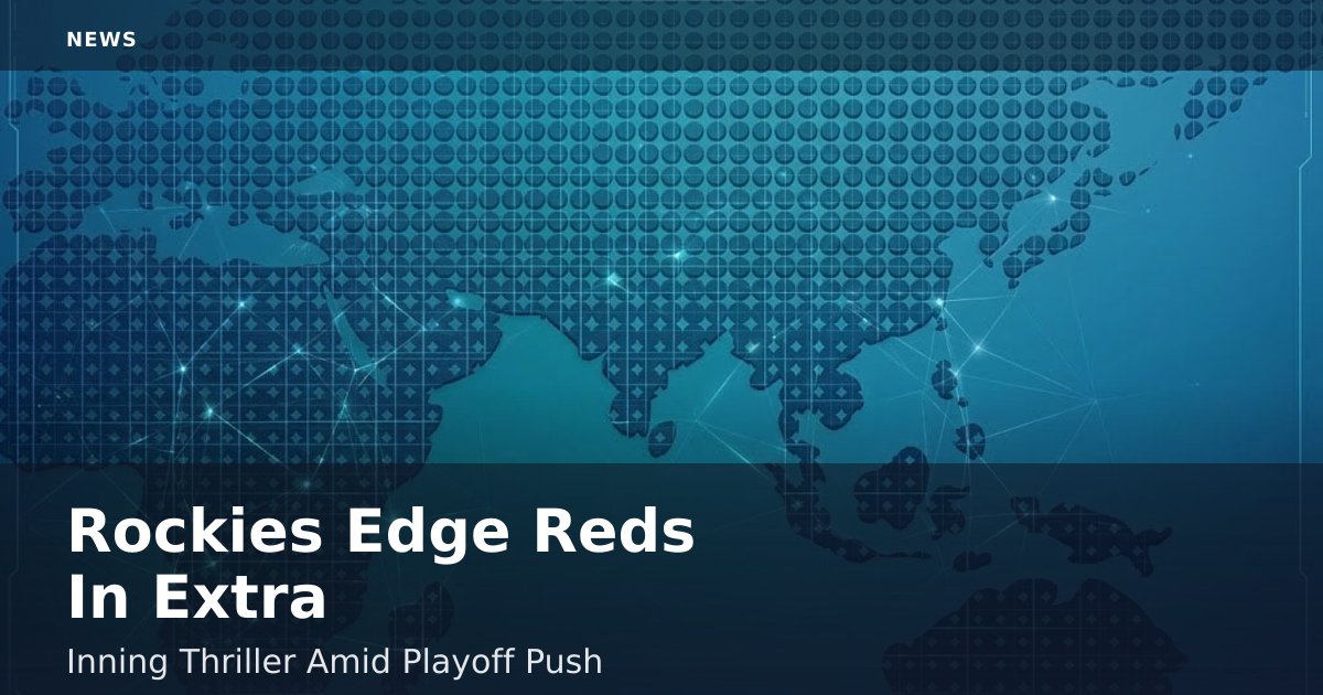 Rockies Edge Reds In Extra-Inning Thriller Amid Playoff Push