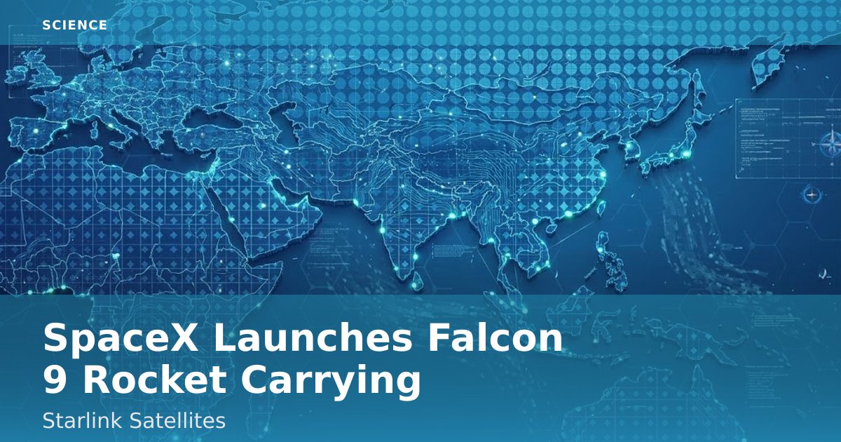 SpaceX Launches Falcon 9 Rocket Carrying Starlink Satellites