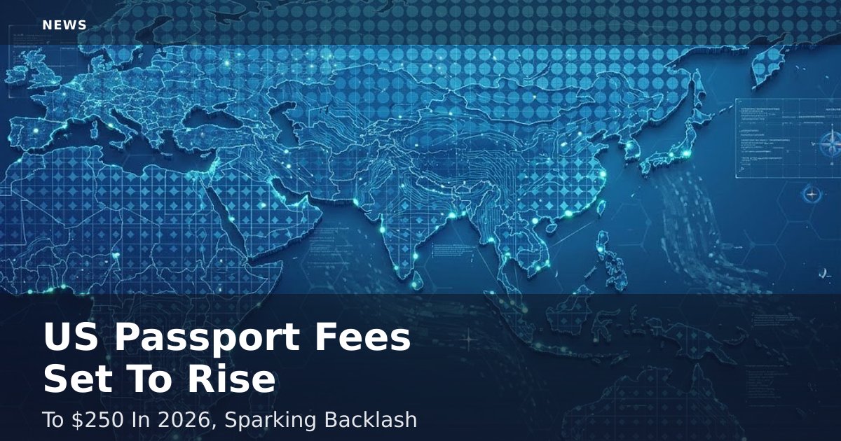 US Passport Fees Set To Rise To $250 In 2026, Sparking Backlash