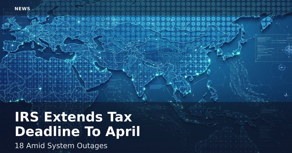 IRS Extends Tax Deadline To April 18 Amid System Outages
